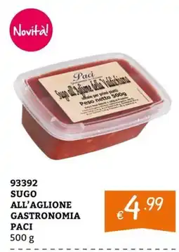 Zona Sugo all'aglione gastronomia Paci offerta