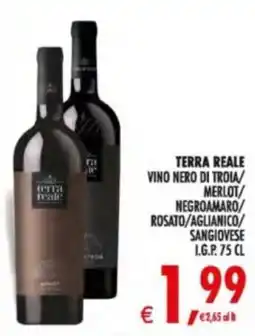Deco Supermercati Terra Reale Vino Nero di Troia offerta