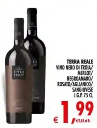 Deco Supermercati Terra Reale Vino Nero di Troia offerta