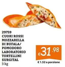 Zona CUORI ROSSI MOZZARELLA DI BUFALA/ POMODORO offerta