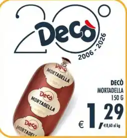 Deco Supermercati Decò Mortadella offerta