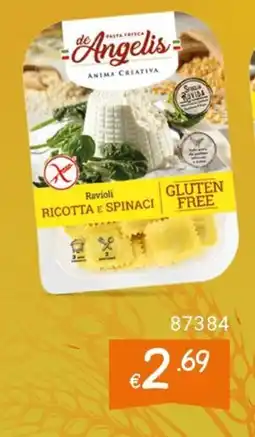 Zona De angelis ravioli ricotta e spinaci offerta