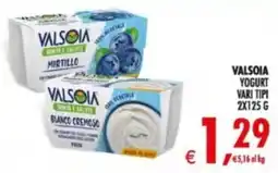 Deco Supermercati VALSOIA YOGURT VARI TIPI offerta