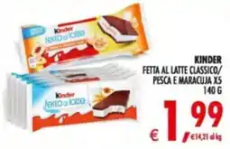 Deco Supermercati Kinder fetta al latte classico offerta