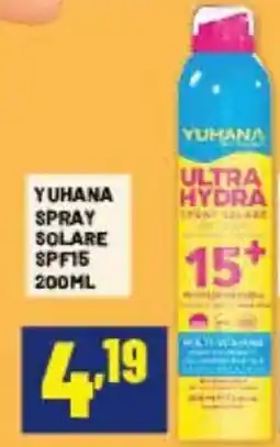 Risparmio Casa YUHANA SPRAY SOLARE SPF15 offerta