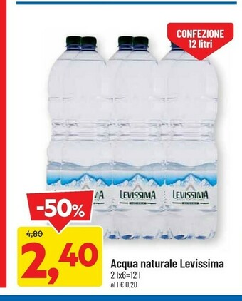 DPiù Acqua minerale naturale offerta
