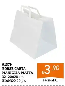 Zona BORSE CARTA MANIGLIA PIATTA offerta