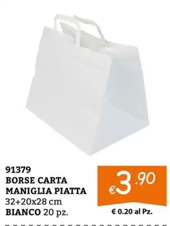 Zona BORSE CARTA MANIGLIA PIATTA offerta