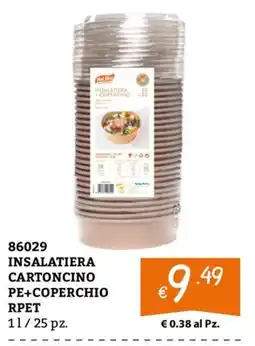 Zona Insalatiera cartoncino pe+coperchio rpET offerta