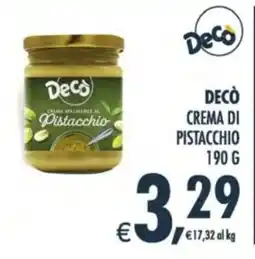Deco Supermercati Decò Crema di Pistacchio offerta