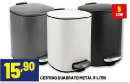 Risparmio Casa CESTINO QUADRATO METAL offerta