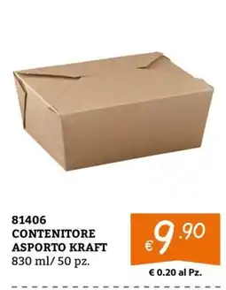 Zona CONTENITORE ASPORTO KRAFT offerta