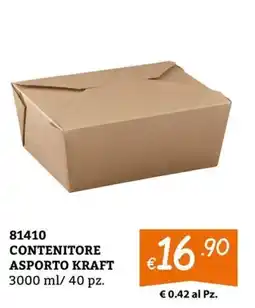Zona CONTENITORE ASPORTO KRAFT offerta
