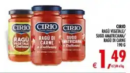 Deco Supermercati CIRIO Ragù di carne e Datterini offerta