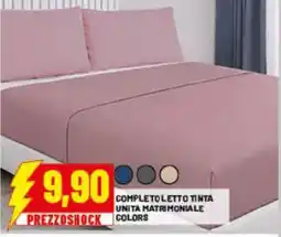 Risparmio Casa Completo letto tinta unita matrimoniale colors offerta