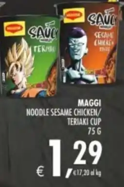 Deco Supermercati MAGGI NOODLE SESAME CHICKEN/TERIAKI CUP offerta
