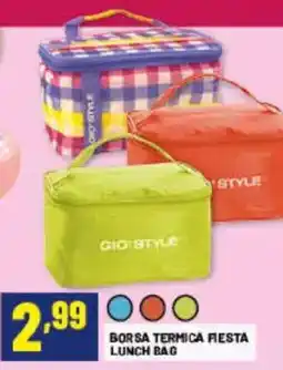 Risparmio Casa Borsa termica Fiesta Lunch Bag GIO!STYLE offerta