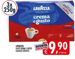 Deco Supermercati LAVAZZA CAFFÈ CREMA E GUSTO CLASSICO offerta