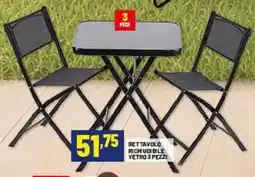 Risparmio Casa Set tavolo richiudibile vetro offerta