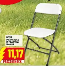 Risparmio Casa Sedia pieghevole in plastica bianca offerta