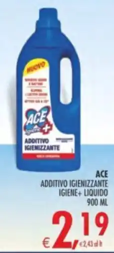 Deco Supermercati ACE ADDITIVO IGIENIZZANTE IGIENE+ LIQUIDO offerta