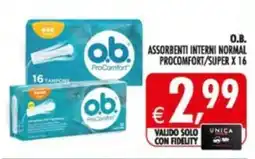 Deco Supermercati O.B. Assorbenti Interni Normal ProComfort/Super offerta