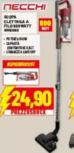 Risparmio Casa NECCHI SCOPA ELETTRICA A FILO 600WATT offerta
