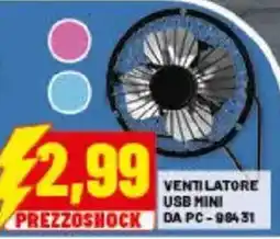 Risparmio Casa VENTILATORE USB MINI offerta