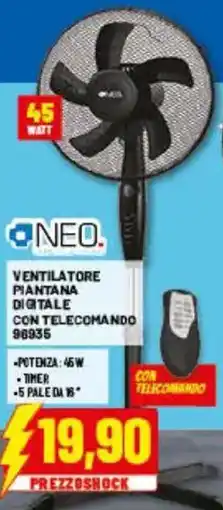 Risparmio Casa Ventilatore piantana digitale con telecomando offerta