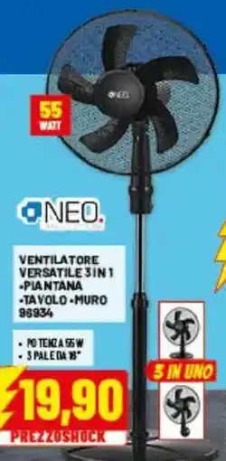Risparmio Casa NEO VENTILATORE VERSATILE 3 IN 1 offerta
