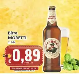 Paghi Poco Birra MORETTI offerta