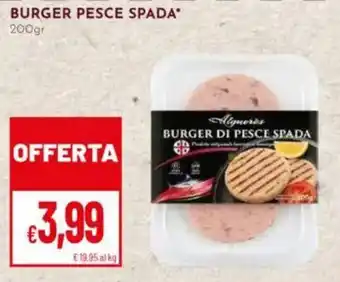 Burger di pesce spada