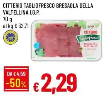 CITTERIO TAGLIOFRESCO BRESAOLA DELLA VALTELLINA I.G.P.