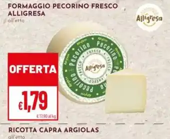 Pan Formaggio Pecorino Fresco Alligresa offerta