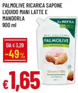 Galassia Palmolive ricarica sapone liquido mani latte e mandorla offerta