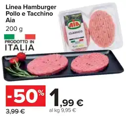 Carrefour Market Linea Hamburger Pollo e Tacchino Aia offerta