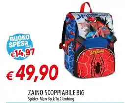 Galassia ZAINO SDOPPIABILE BIG Spider-Man Back To Climbing offerta