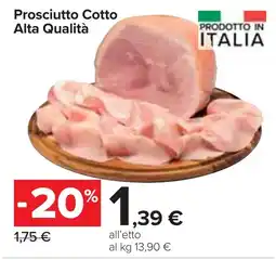 Carrefour Market Prosciutto Cotto Alta Qualità offerta