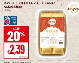 Pan Ravioli Ricotta Zafferano Alligresa offerta