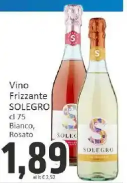 Paghi Poco Vino Frizzante SOLEGRO offerta