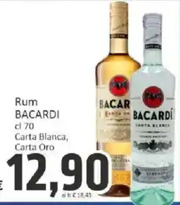 Paghi Poco Rum BACARDI Carta Blanca, Carta Oro offerta