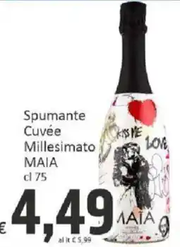 Paghi Poco Spumante Cuvée Millesimato MAIA offerta