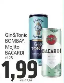 Paghi Poco Gin&tonic bombay, mojito bacardi offerta