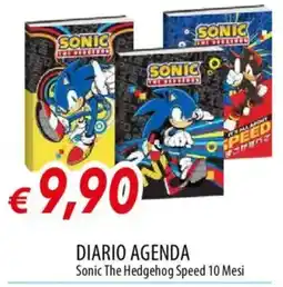 Galassia DIARIO AGENDA Sonic The Hedgehog Speed 10 Mesi offerta
