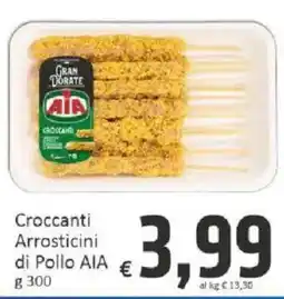 Paghi Poco Croccanti Arrostiticini di Pollo AIA offerta