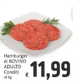 Paghi Poco Hamburger di BOVINO ADULTO offerta