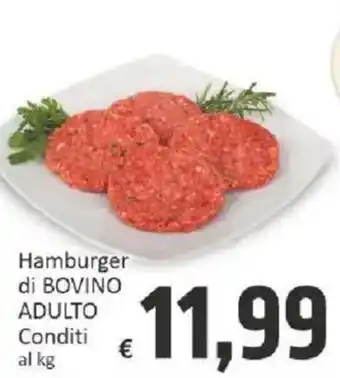 Paghi Poco Hamburger di BOVINO ADULTO offerta
