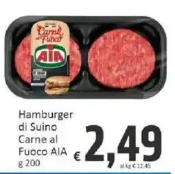 Paghi Poco Hamburger di Suino Carne al Fuoco AIA offerta