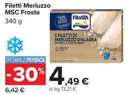 Carrefour Market Filetti Merluzzo MSC Frosta offerta