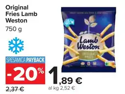 Carrefour Market Original Fries Lamb Weston offerta